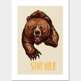 Stay wild-teddy bear Posters and Art